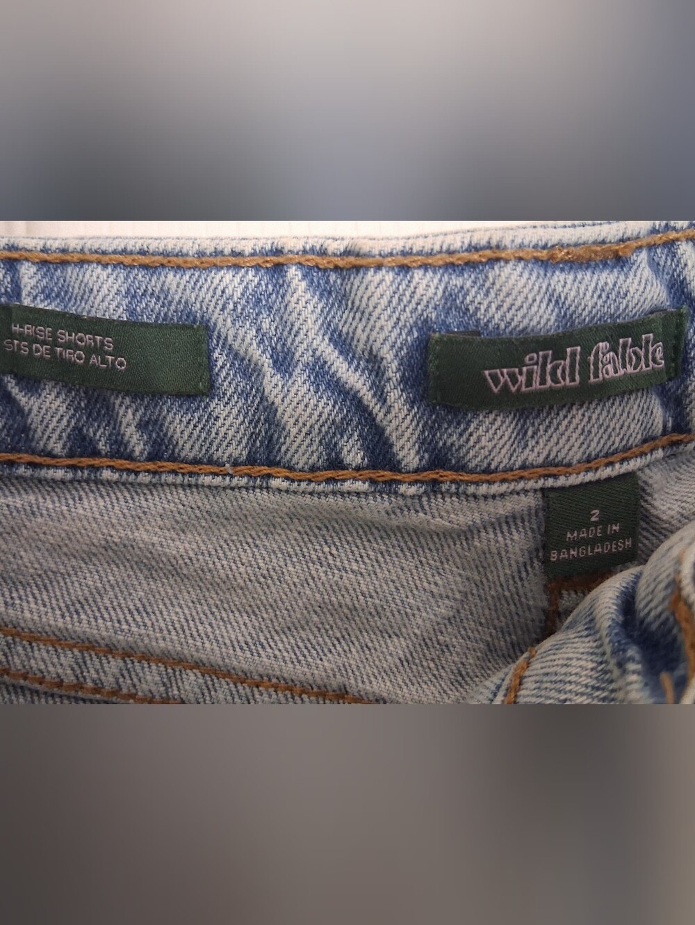 Womens Wild Fable Light Blue Distressed Denim Jean Shorts Size 2 - Picture 3 of 5
